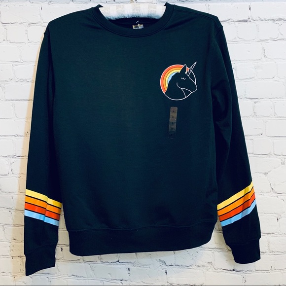 Freeze | Rainbow Unicorn Graphic Sweater - Picture 2 of 2